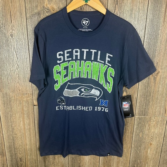 NFL 47 Brand Seattle Seahawks NFL T-Shirt Graphic Tee Small NWT $35 New - Picture 1 of 5